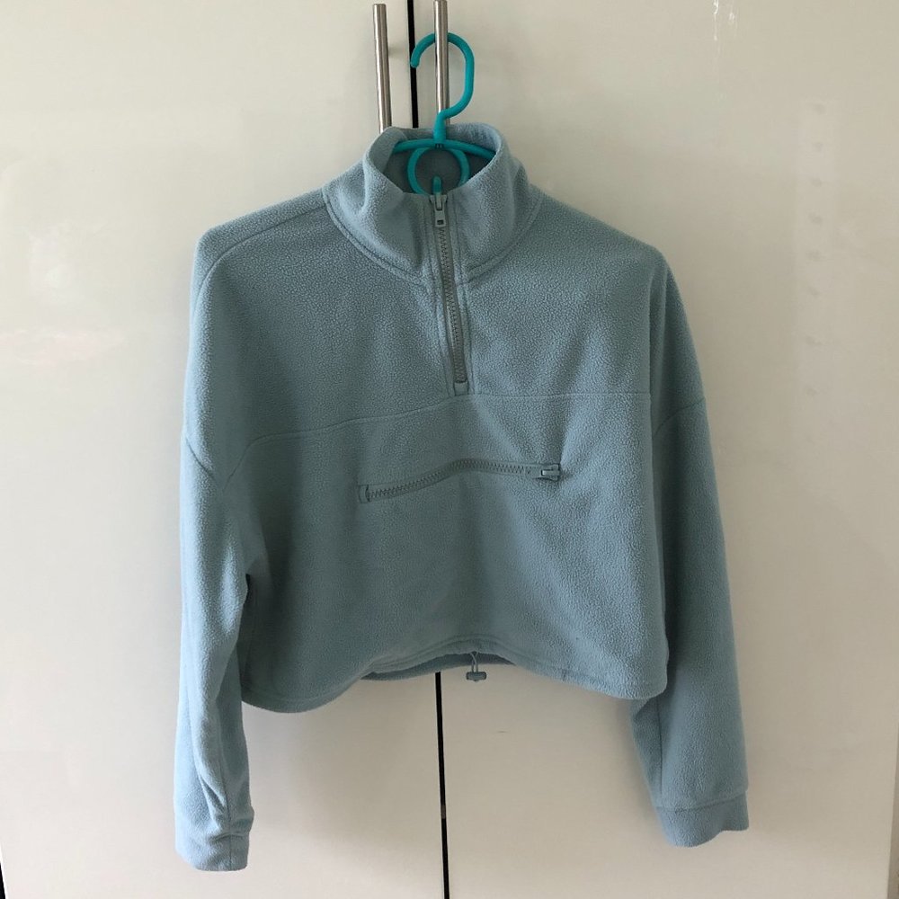 Fleece Cropped Quarter Zip